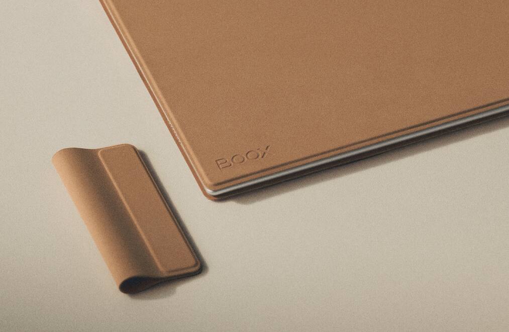 Left. BOOX - BOOX Go 10.3 Series Magnetic Cover Case - Tan - Tan.