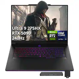 Lenovo - Upgraded - Legion 9i Gen 10 18" Gaming Laptop,Intel Core Ultra 9 275HX,32GB DDR5,2TB SSD+1TB Dock Set,GeForce RTX 5090,Win 11 Pro - Eclipse Black