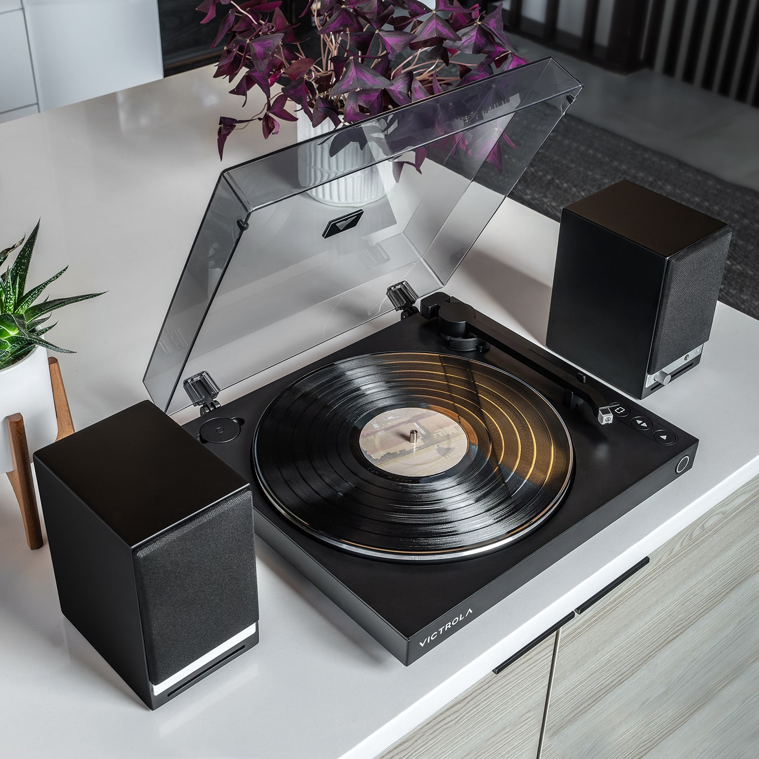 Alt View 19. Victrola - Victrola Automatic Turntable - Black.