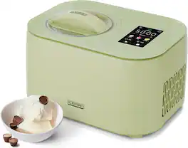 Chefman - Iceman Trio Ice Cream, Frozen Yogurt, and Italian Ice Maker, No Pre-Freezing, Two Inserts Included - Pistachio