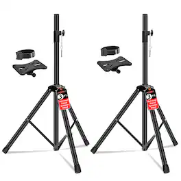 5 CORE - 5Core Speaker Stand 2Pc Adjustable Heavy Duty DJ PA Stands - Black