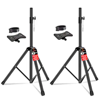 - 3 FT. Universal Tripod Speaker Stand
- CN O 3 FT. Universal Tripod Speaker Stand
