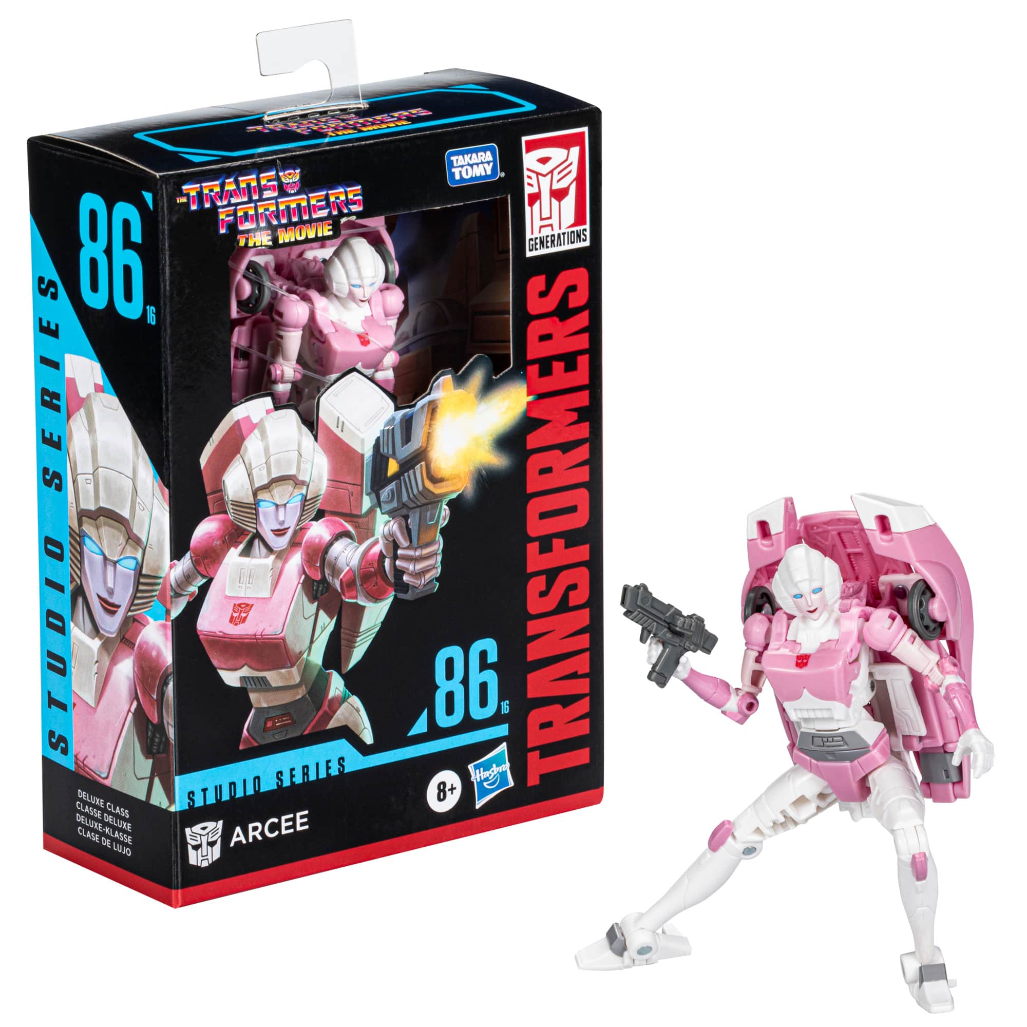 Front. Transformers - Studio Series 86-16 Deluxe The Transformers: The Movie Arcee.
