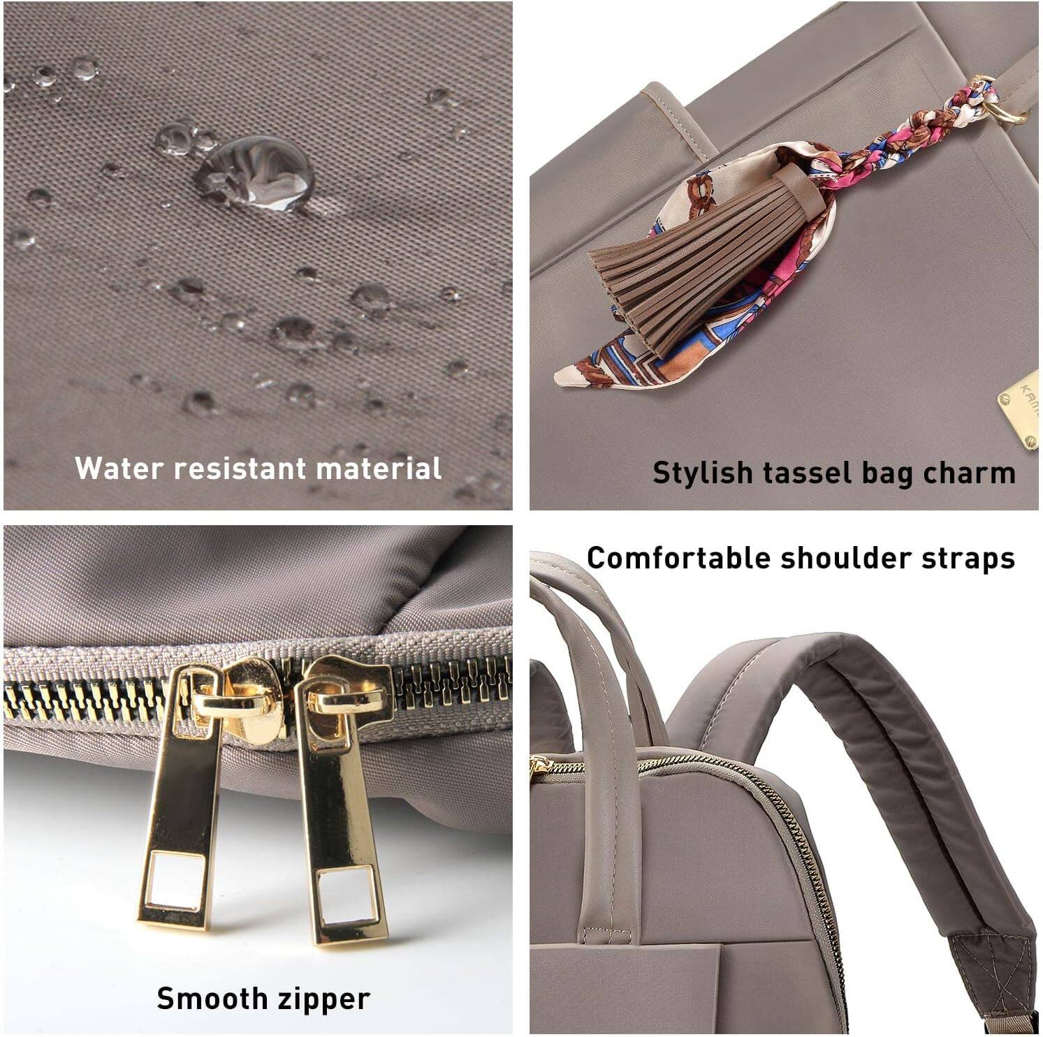 - Water resistant material
- Stylish tassel bag charm
- Smooth zipper
- Comfortable shoulder straps