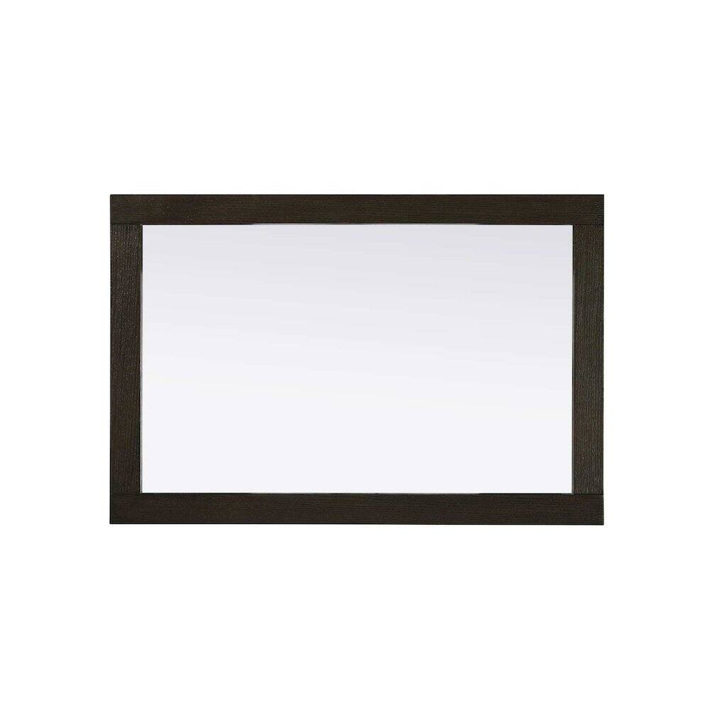 Alt View 2. Elegant Kitchen and Bath - Noah Wooden Rectangle Mirror 24 x 36 in Chocolate Oak - Chocolate Oak.