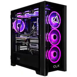 CLX - SET Gaming Desktop - Intel Core Ultra 7 265F - 32GB DDR5 5600 Memory - GeForce RTX 5070 - 2TB NVMe M.2 SSD - Black