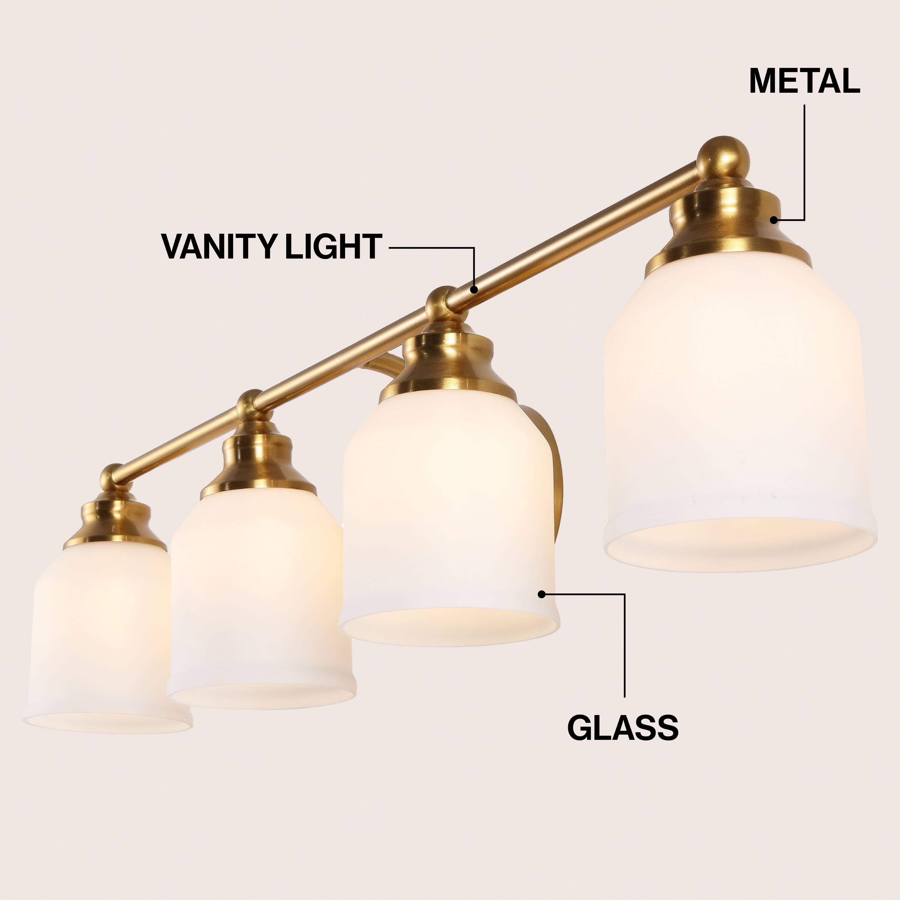 METAL VANITY LIGHT GLASS