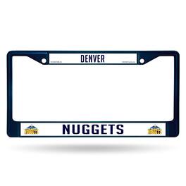 Rico Industries - Denver Nuggets NBA Licensed Blue Painted Chrome Metal License Plate Frame - Multi