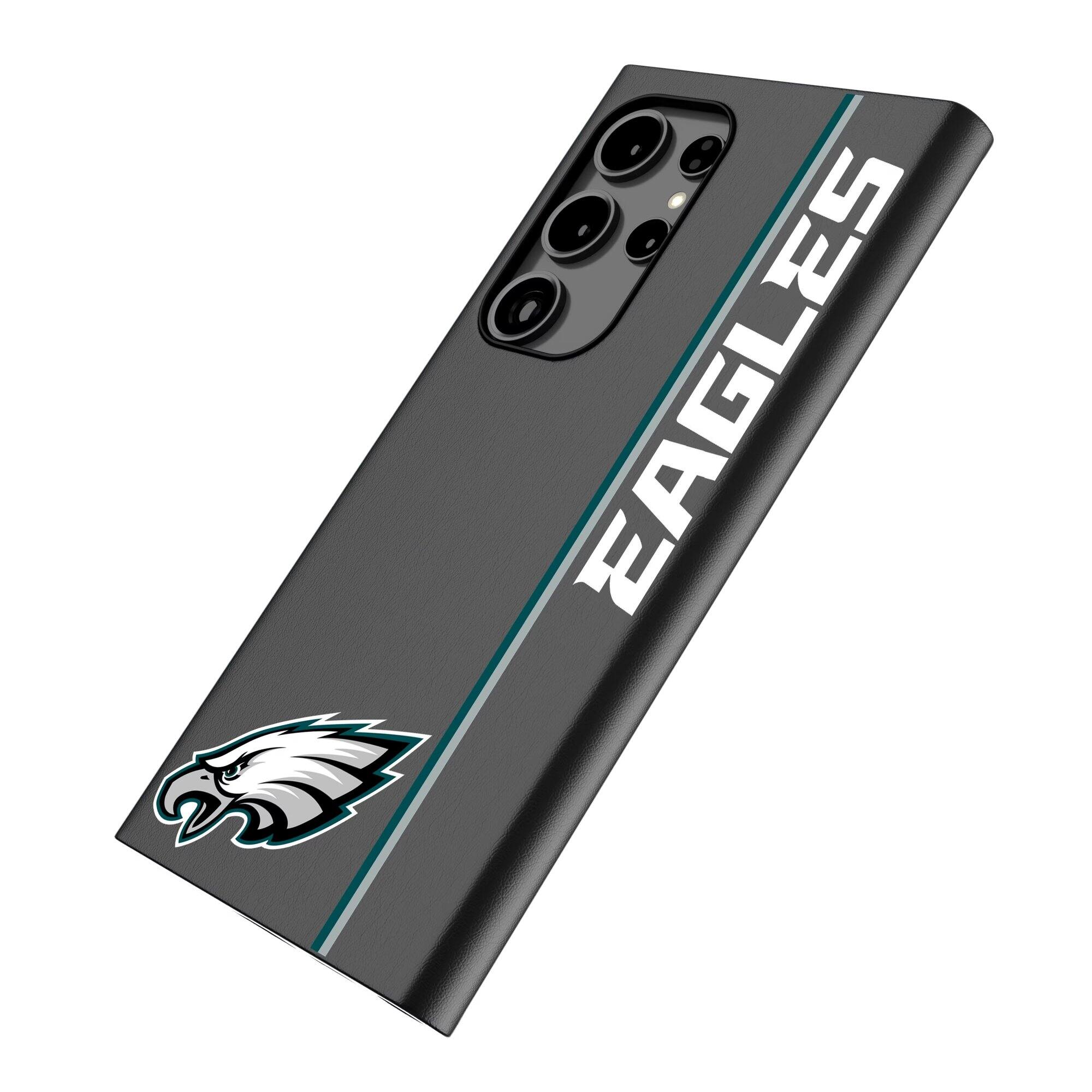 Alt View 1. Keyscaper - Philadelphia Eagles Galaxy Magnetic Bump Case - S26 Plus - Black.