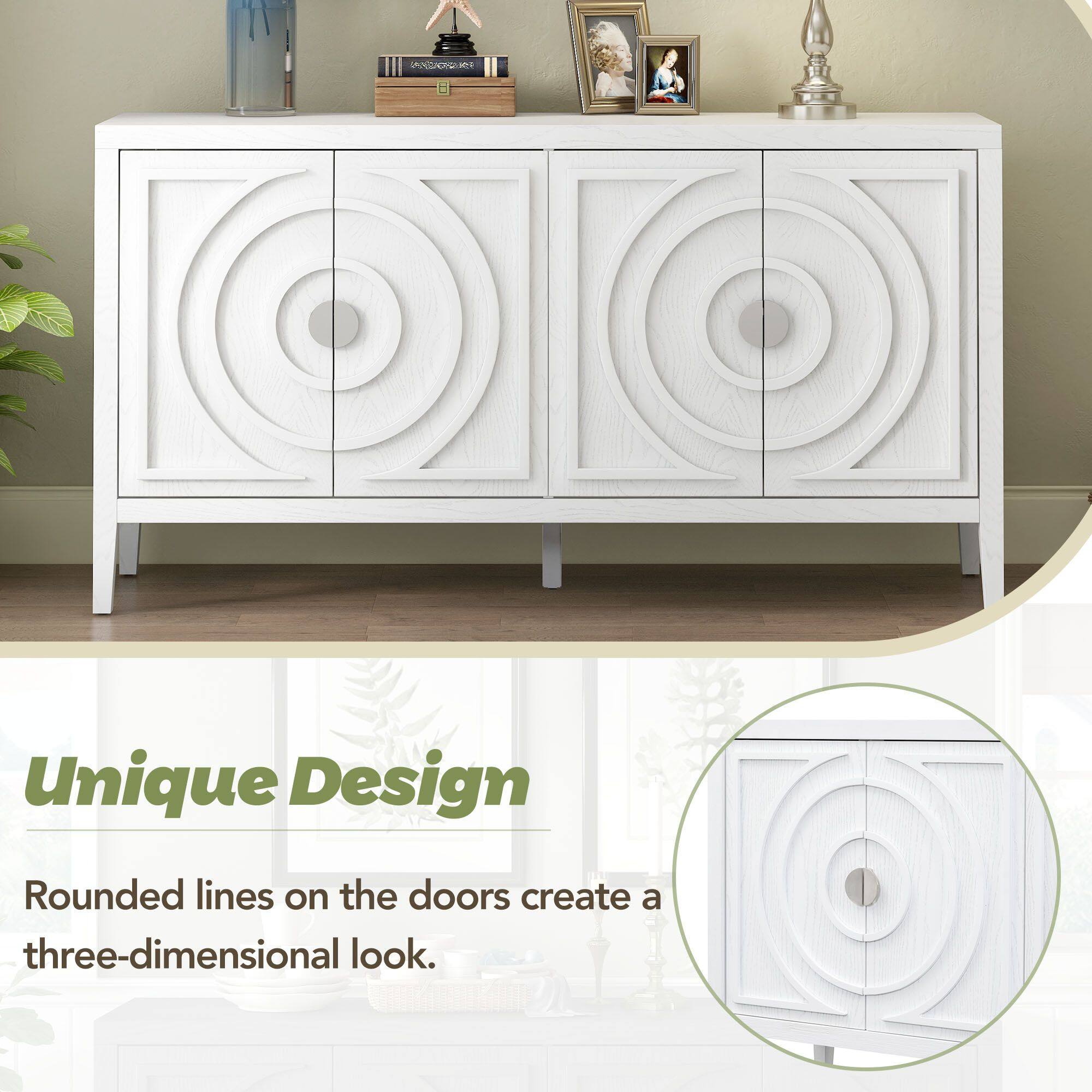 Unique Design

Rounded lines on the doors create a three-dimensional look.