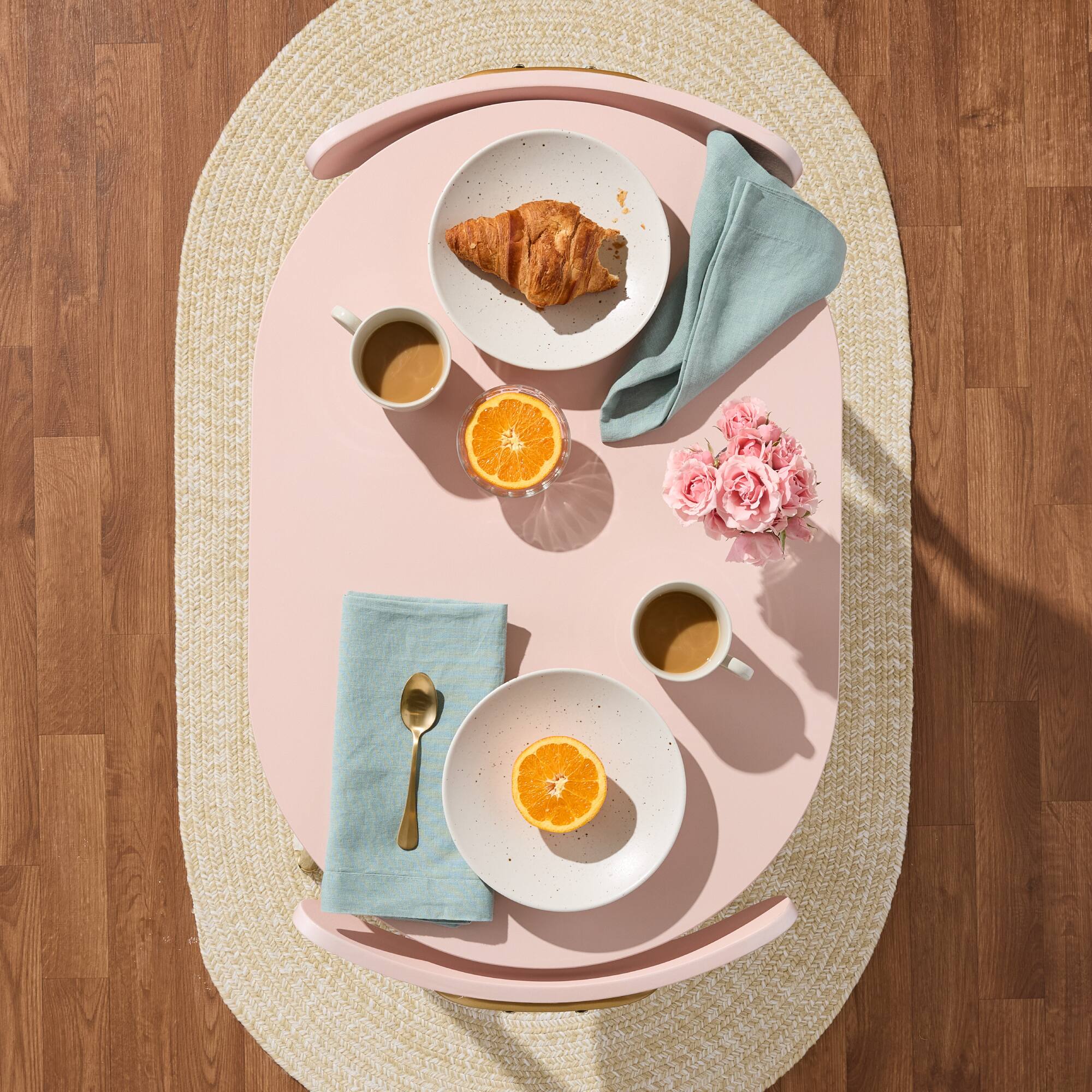 Alt View 2. Best Choice Products - Best Choice Products 3-Piece Oval Dining Table Set, Modern Small Kitchen Dinette w/ 2 Chairs - Pink/Gold - Pink & Gold.