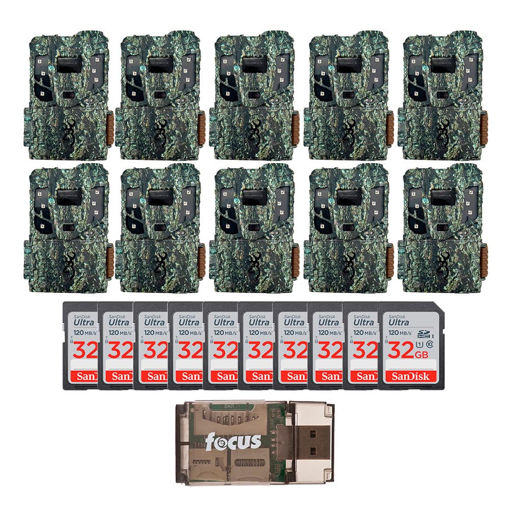 Browning - 10PK Pro Scout Max Extreme HD Trail Camera w/32GB M/Card & Reader