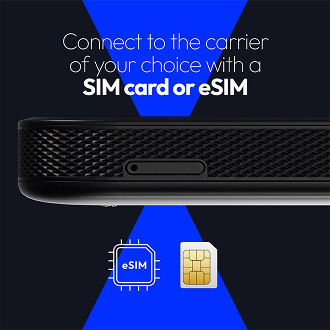 Connect to the carrier of your choice with a SIM card or eSIM