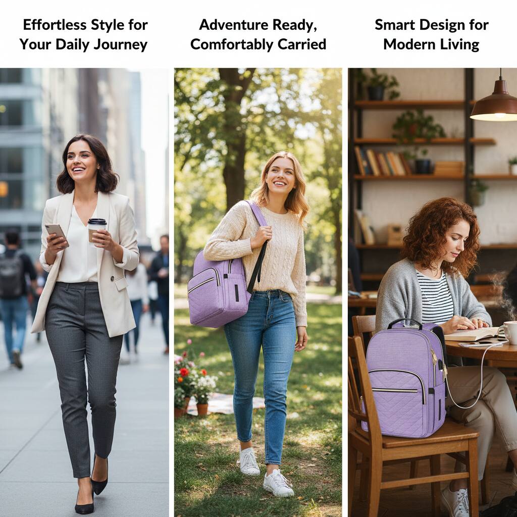 Effortless Style for Your Daily Journey  
Adventure Ready, Comfortably Carried  
Smart Design for Modern Living