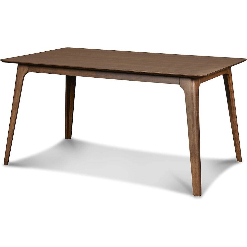 Angle. Starlight Canyon Home - Elegant Brown Solid Wood Dining Set with Table and 6 Chairs for Home Use - Brown.
