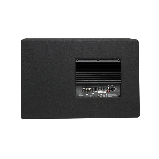 Left. JBL - JBL BASSPRO12AM 12" amplified Ported Subwoofer enclosure  with Sub Level Control - Black.