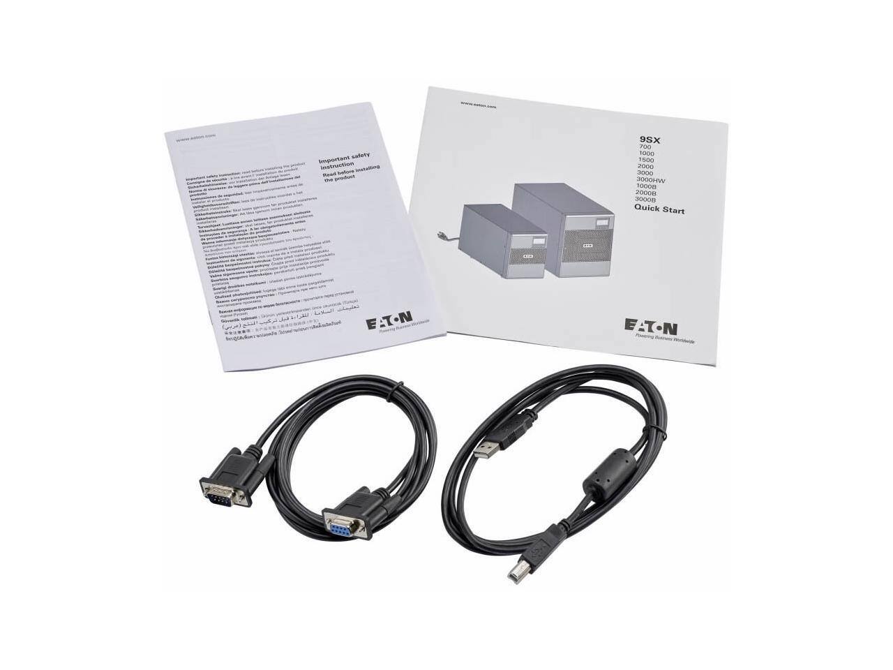 Important Safety Instructions  
Read before installing the product

9SX  
1000  
1500  
2000  
3000  
1000HW  
2000HW  
3000HW  
1000E  
2000E  
3000E  

Quick Start

EATON  
Powering Business Worldwide