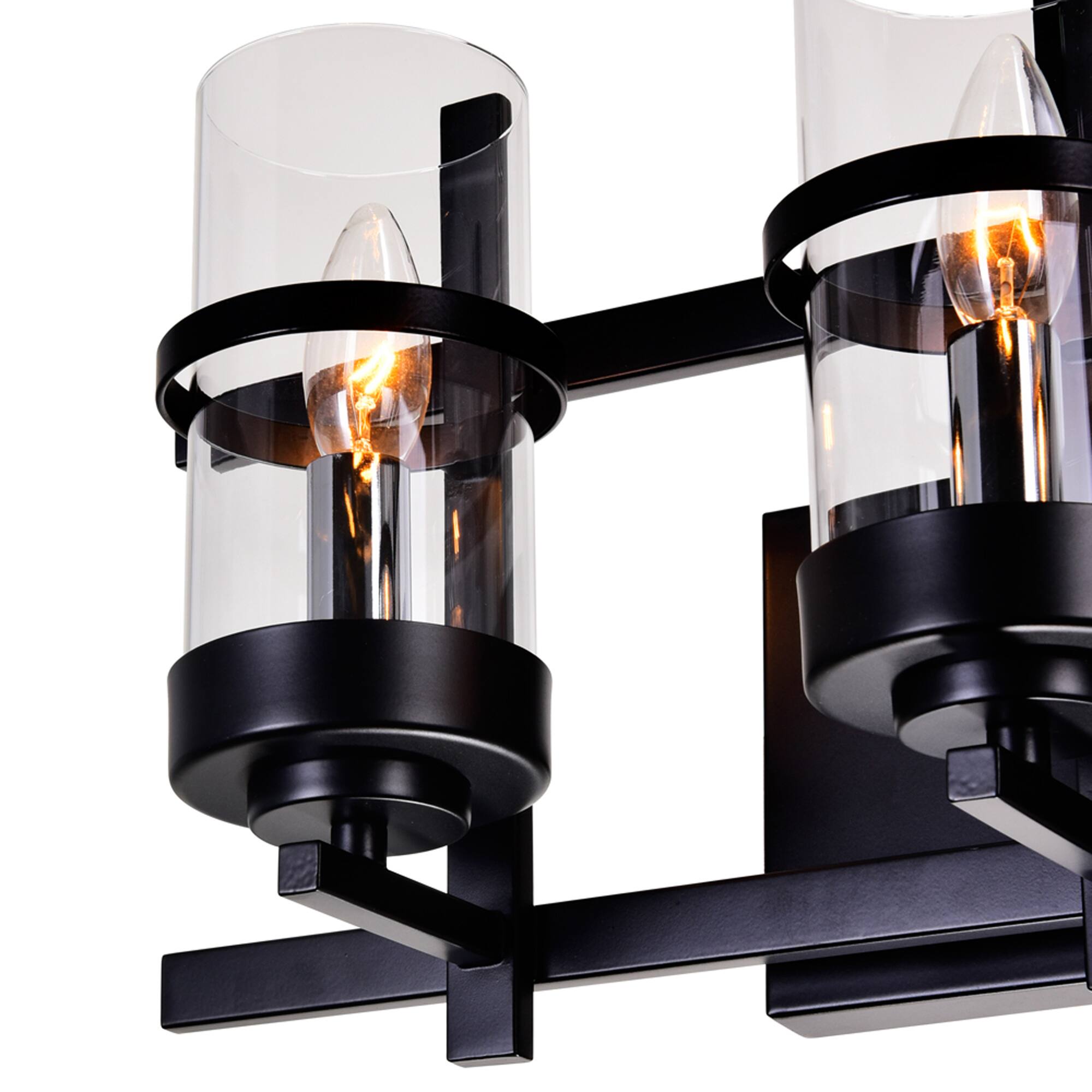 Back. CWI Lighting - Sierra 3 Light Wall Sconce With Black Finish - Black.