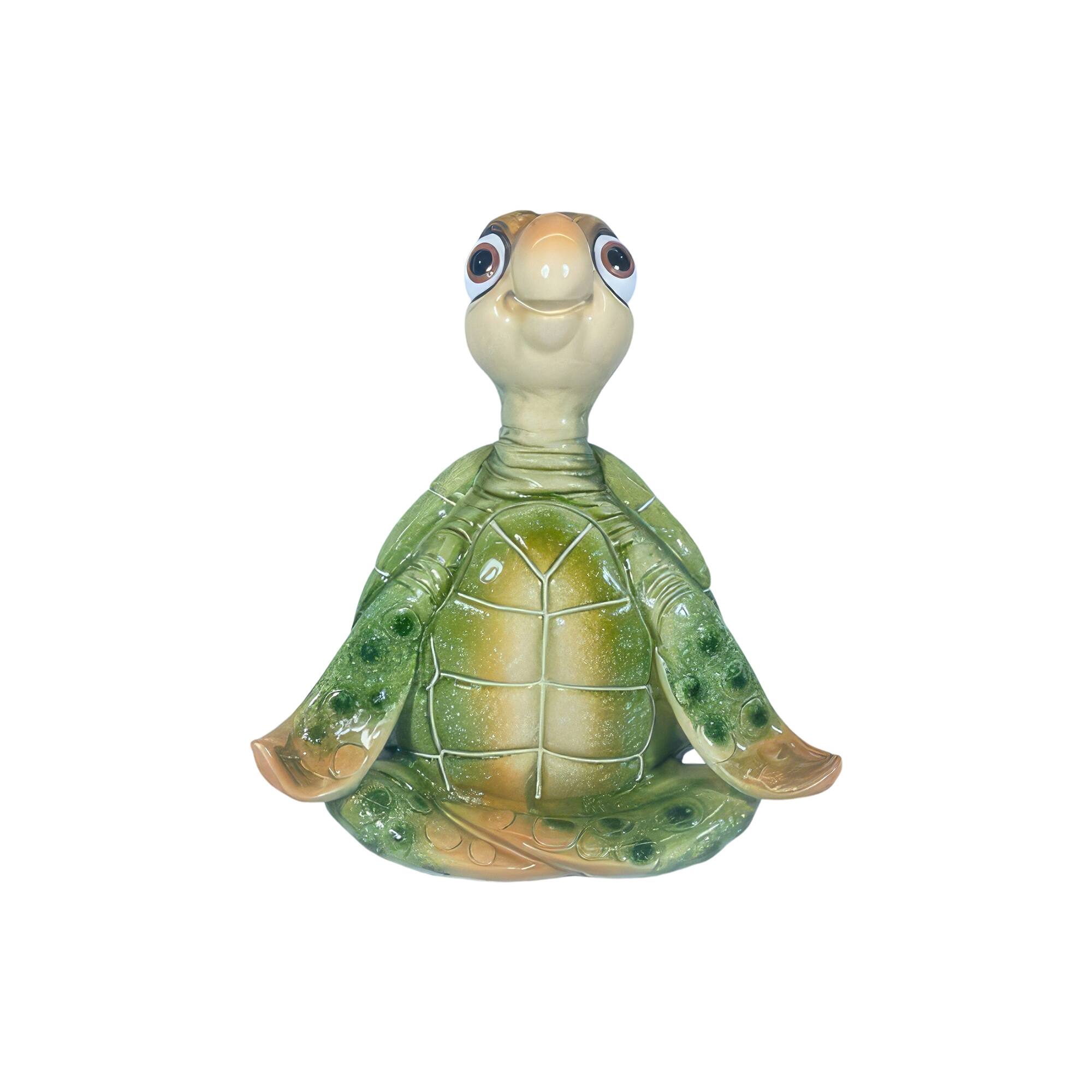 Front. FC Design - FC Design 6"H Yoga Sea Turtle Figurine Statue Office Desk Tabletop Home Decor Gift - Multi-Color.
