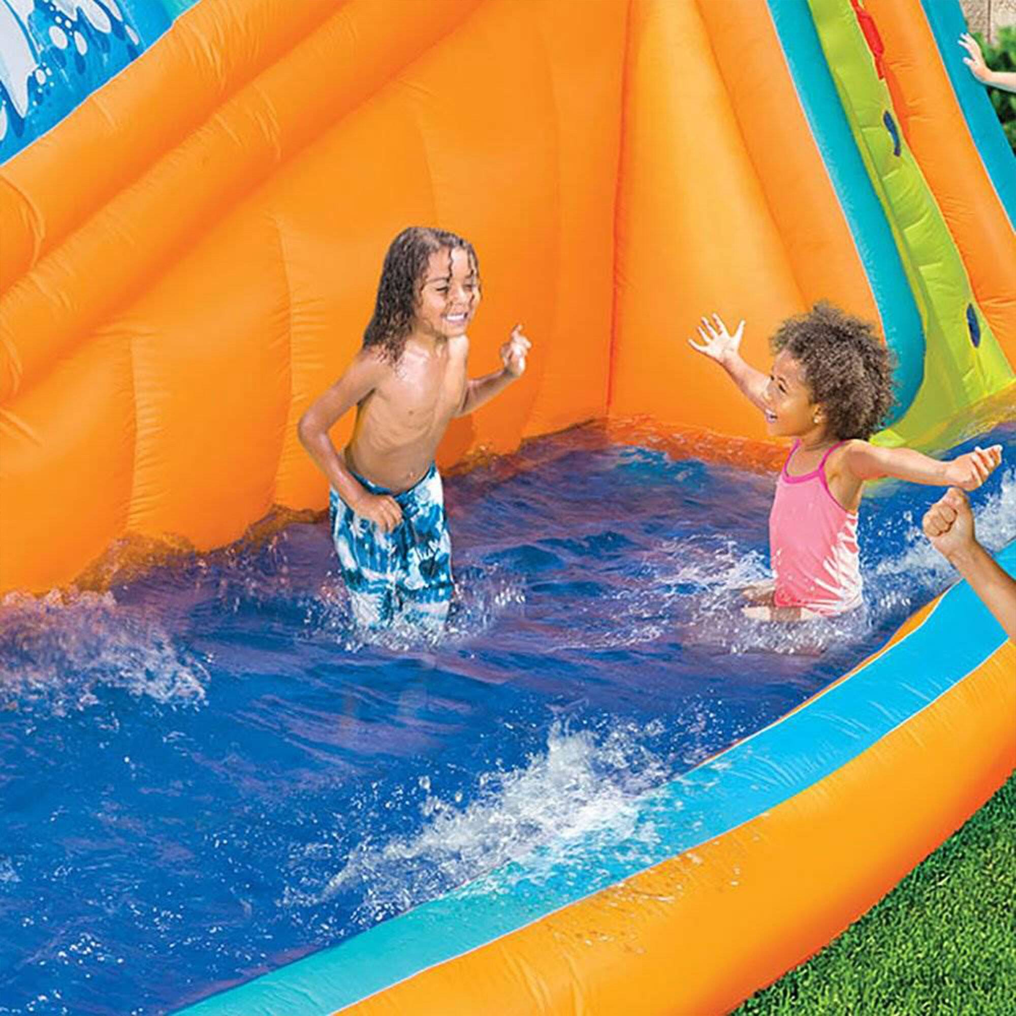 Alt View 5. Banzai - Banzai Surf Rider Kids Inflatable Outdoor Aqua Lagoon Water Slide Splash Park - Multicolor.