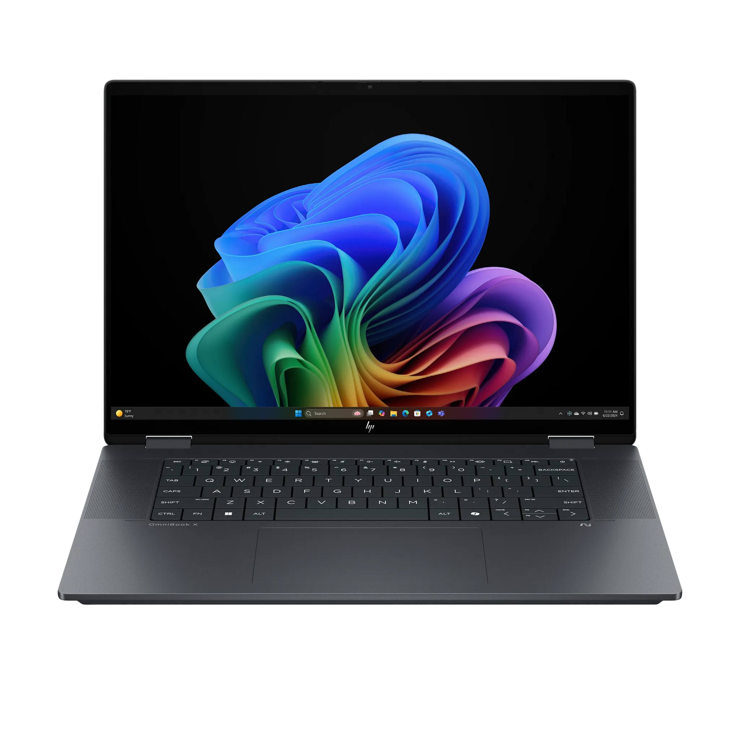 Alt View 4. HP - HP OmniBook X Flip 16" 2K Touch 2-in-1 Laptop,Intel Ultra 7 256V,16GB RAM,1TB SSD+1TB Dock Set,Backlit,Win 11,Gray - Gray.