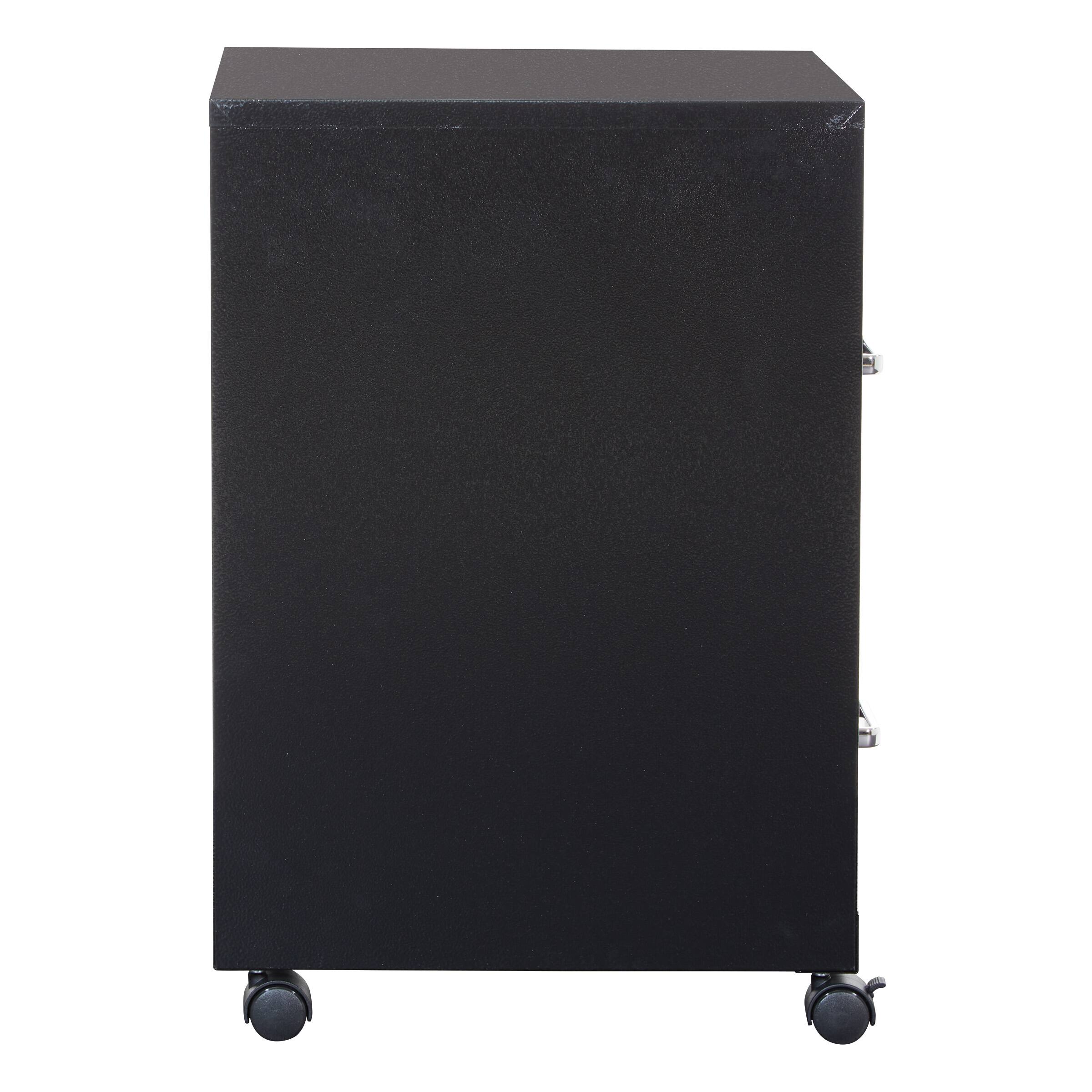 Alt View 12. OSP Home Furnishings - 2 Drawer Mobile Locking Metal File Cabinet - Black.