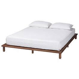 Baxton Studio - Alivia Mid-Century Modern Finished Wood Bed Frame - Walnut Brown