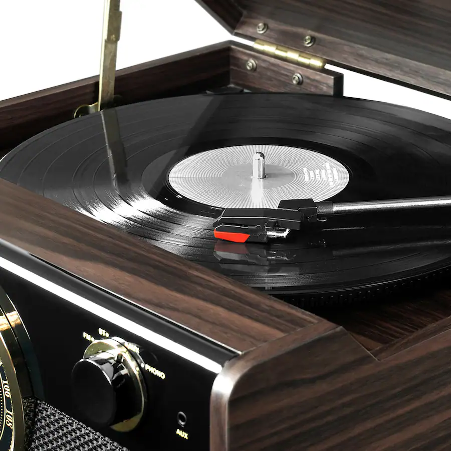 Victrola Wood Metropolitan Mid Century Modern Bluetooth Record Player ...