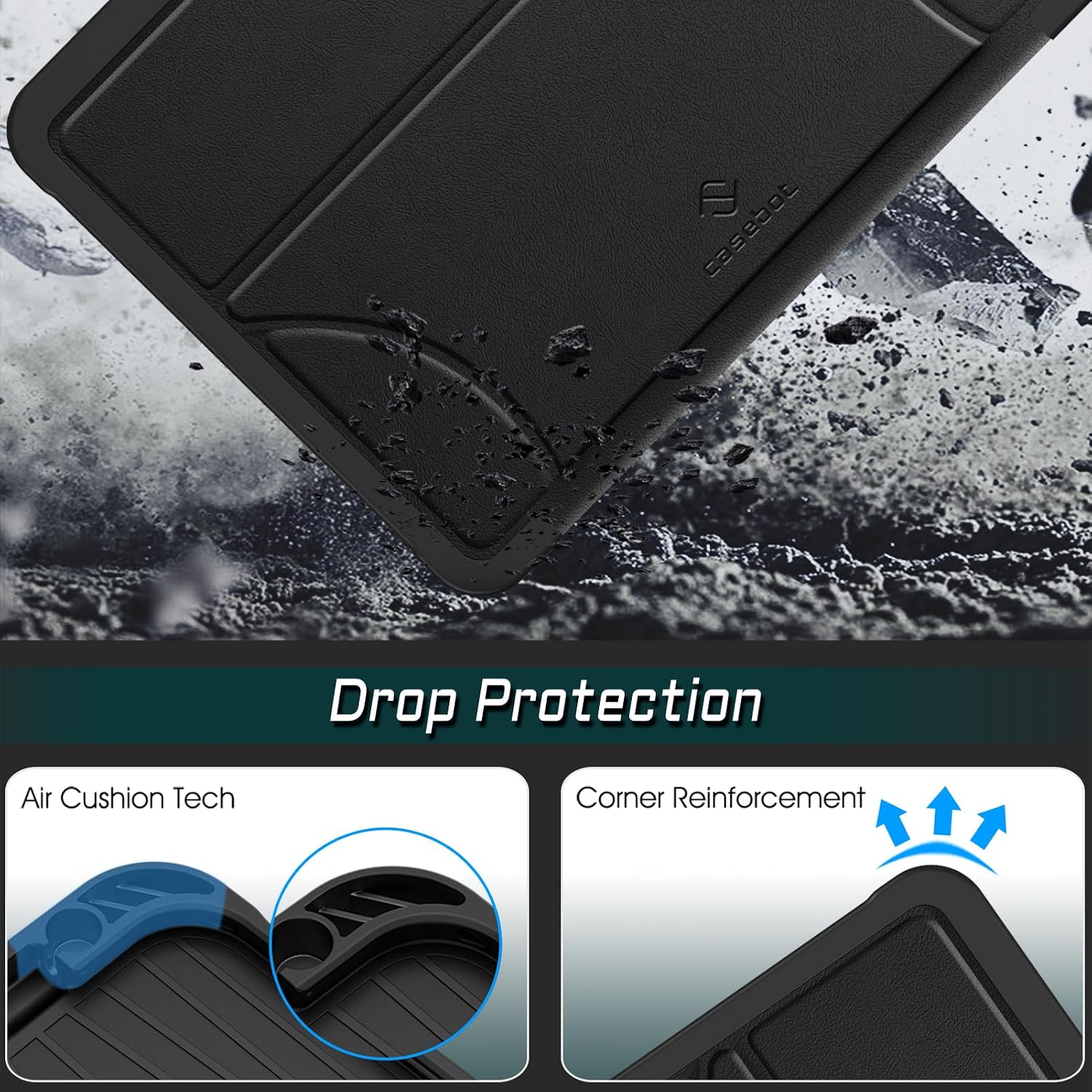 E CASBOOL

Drop Protection

Air Cushion Tech

Corner Reinforcement