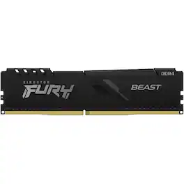 Kingston - FURY Beast 8GB DDR4 SDRAM Memory Module - 8 GB (1 x 8GB) - DDR4-3200/PC4-25600 DDR4 SDRAM - 3200 MHz - CL16 - Black