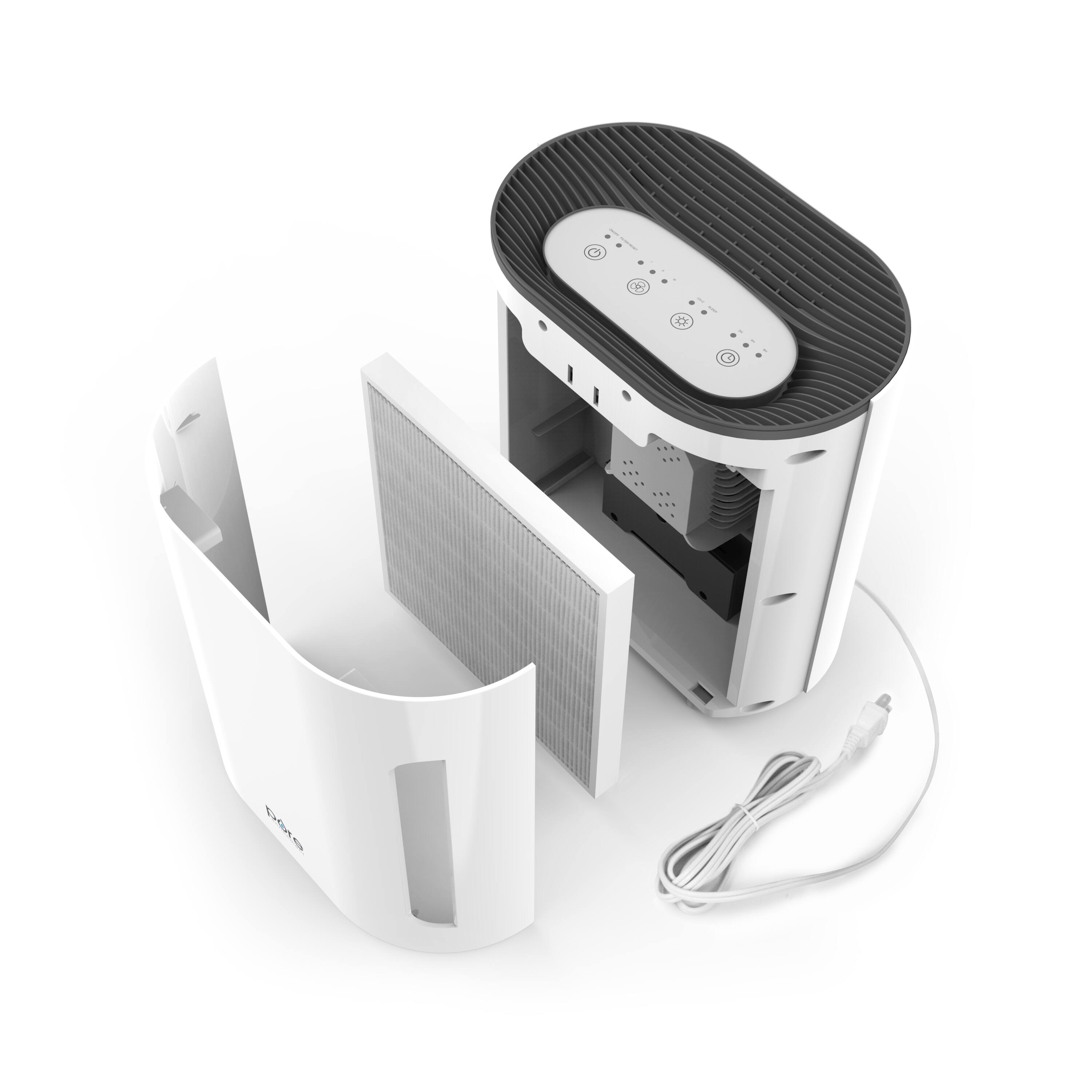 Alt View 12. Pure Enrichment - PureZone True HEPA Air Purifier - White.