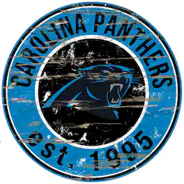 Fan Creations - Carolina Panthers 23.5" Distressed Round Sign - Multicolor