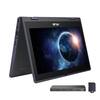 Front. ASUS - ASUS 11.6" 2-in-1 Touch Laptop,Intel Celeron N100,4GB RAM,256GB SSD+1TB Dock Set,Intel UHD Graphics,Win 11 Pro,Gray - Gray.