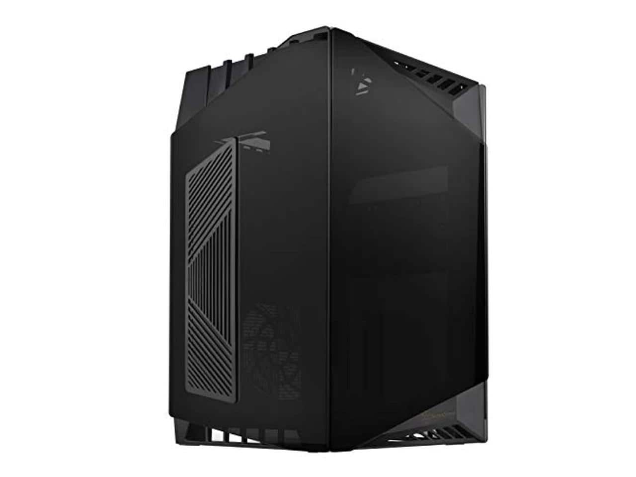 SilverStone - LD03B-AF Mini-ITX Case, 4 Tempered Glass Panels, 2x 120mm Fans, USB Type-C - Silver