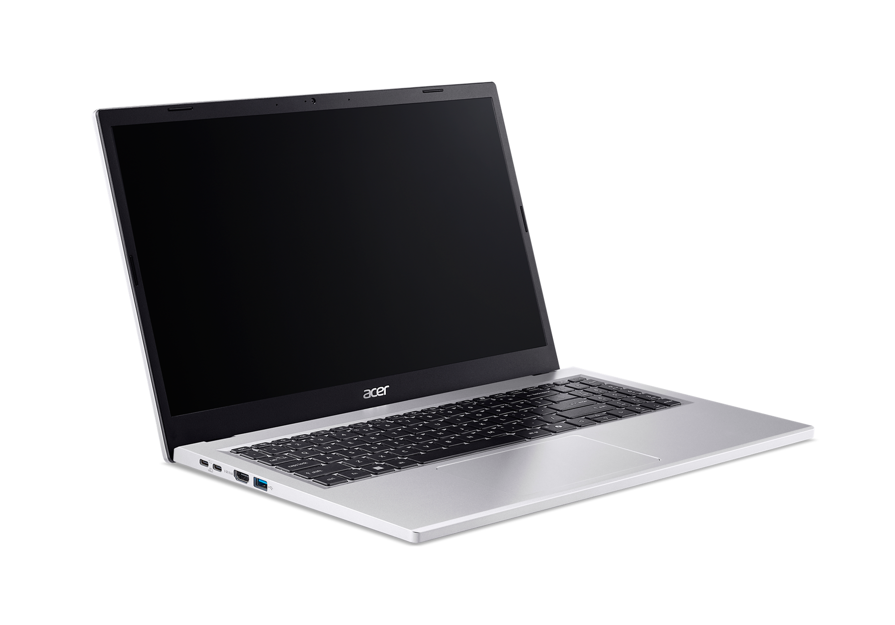 Angle. Acer - Aspire Go 15 AI Ready Laptop – 15.6" FHD IPS Touch Intel Core i5-13420H 16GB DDR5 1TB SSD W11H AG15-71PT - Silver.
