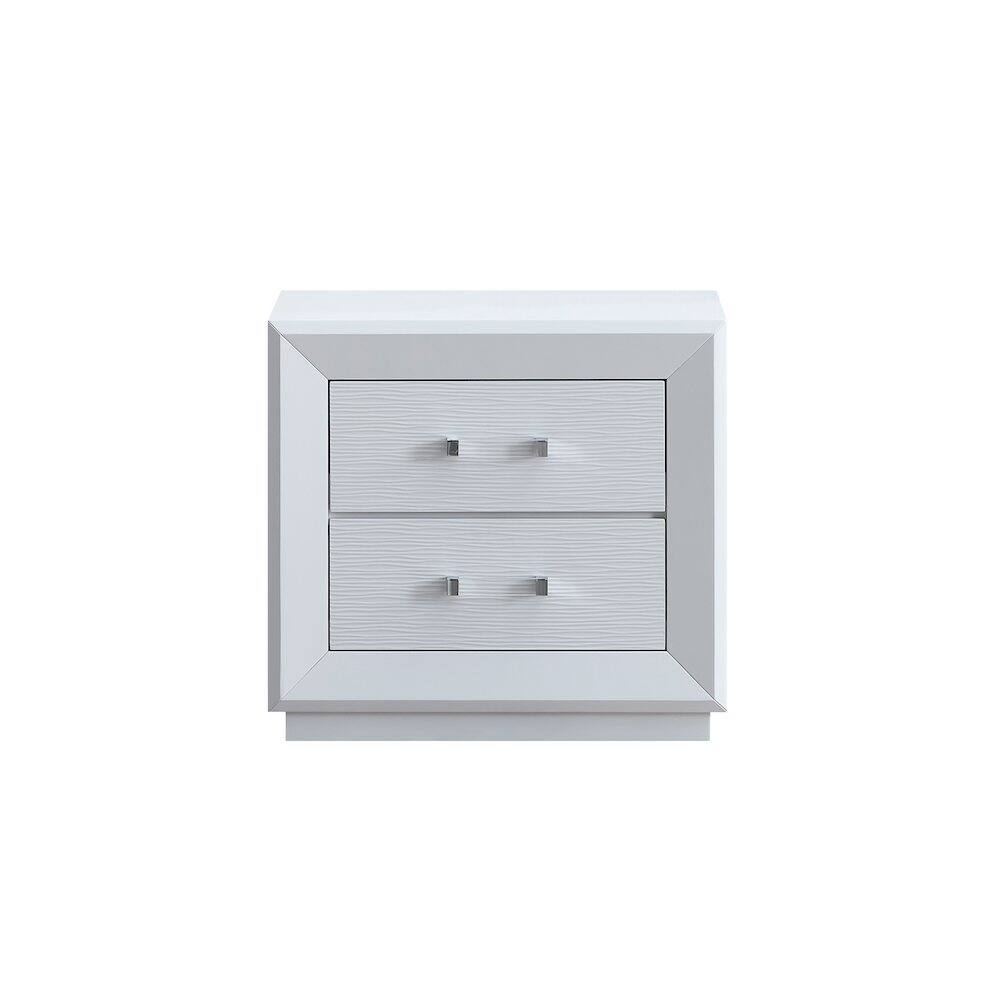 Front. Glory Furniture - Mars Nightstand - White.