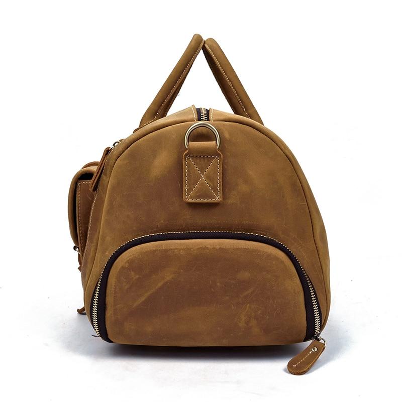 Alt View 1. Steel Horse Leather - The Bard Weekender | Handmade Leather Duffle Bag - Brown.