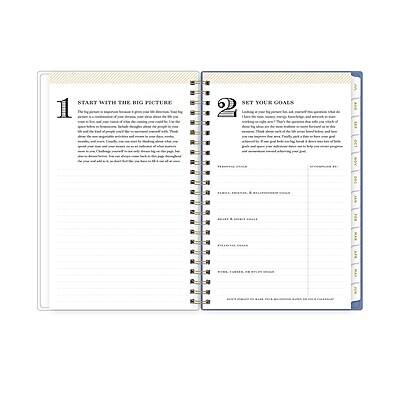 Sure, here is the corrected and grouped text:

**Page 1: Start with the Big Picture**

1. **START WITH THE BIG PICTURE**

   Before you begin, take a moment to think about your goals. What do you want to achieve? What are your priorities? What are your values? What are your strengths? What are your weaknesses? What are your fears? What are your dreams? What are your aspirations? What are your limitations? What are your resources? What are your constraints? What are your opportunities? What are your challenges? What are your risks? What are your rewards? What are your consequences? What are your timelines? What are your milestones? What are your checkpoints? What are your feedback loops? What are your adjustments? What are your celebrations? What are your reflections? What are your learnings? What are your growths? What are your contributions? What are your impacts? What are your legacies?

   Write down your answers to these questions in the space below.

   [Space for writing]

**Page 2: Set Your Goals**

2. **SET YOUR GOALS**

   Now that you have a clear picture of what you want to achieve, it's time to set your goals. Goals are specific, measurable,