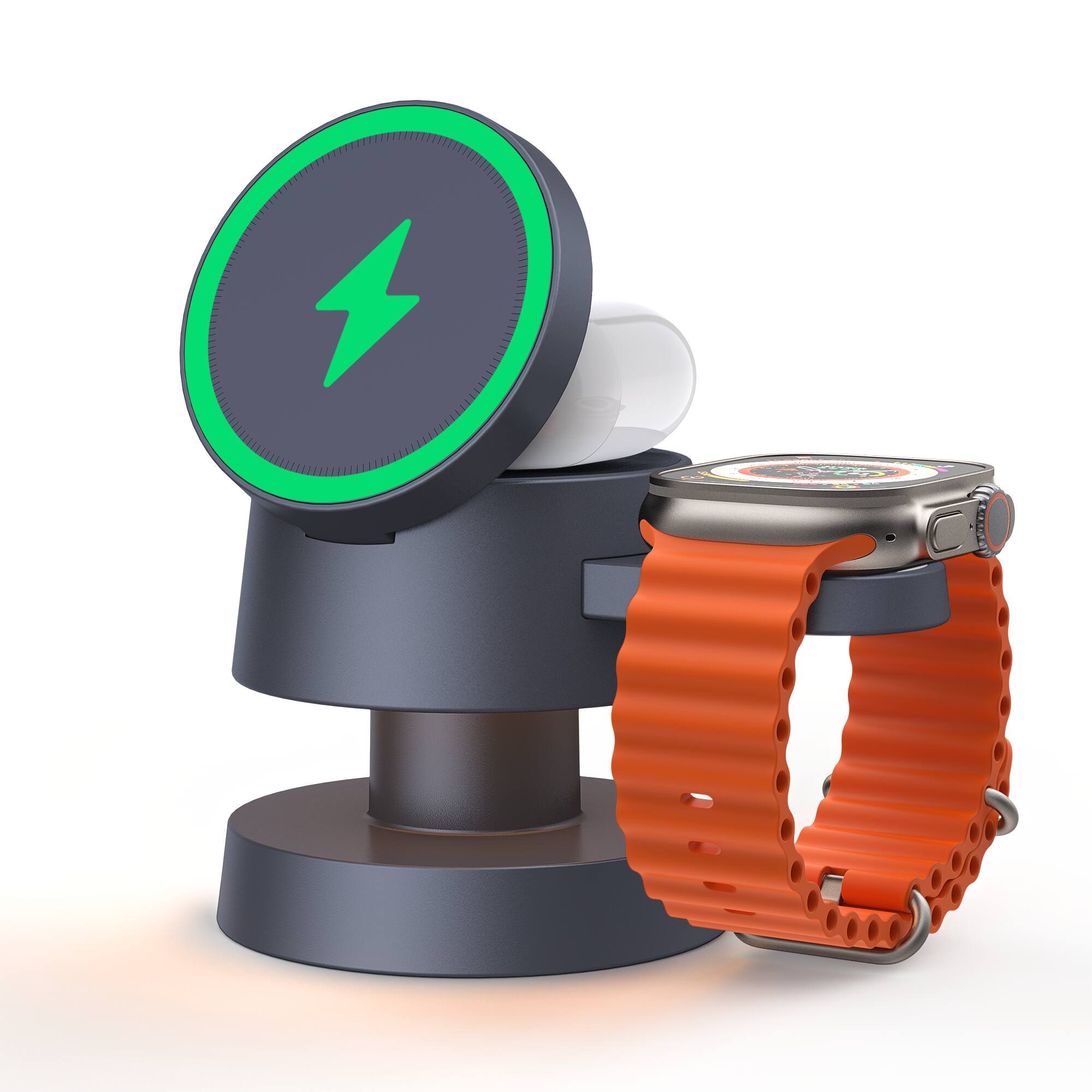 Alt View 6. iVANKY - 4 in 1 Wireless Charging Station Cube with Night-Lamp and 30W Adapter.