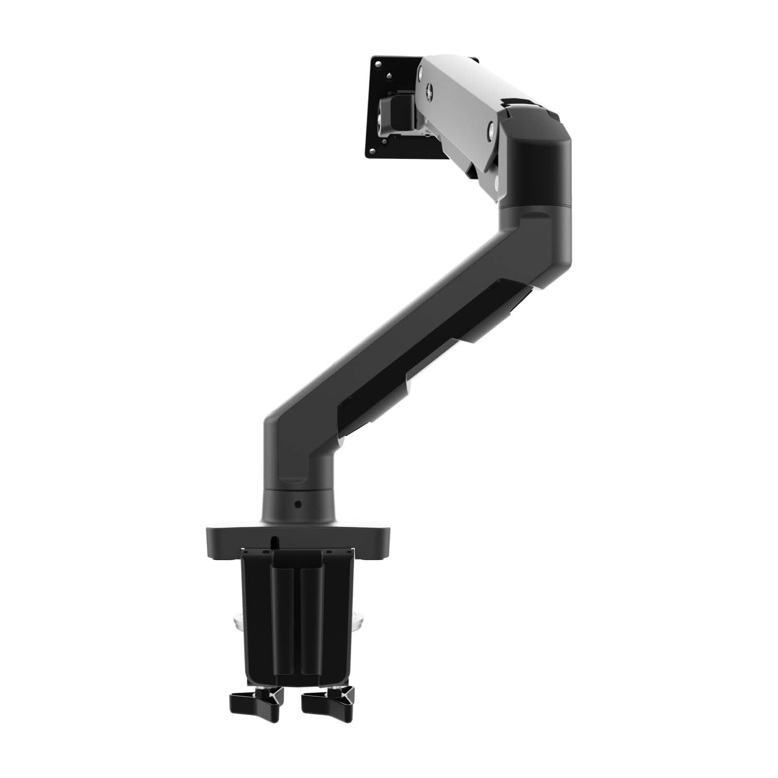 HUANUO - Single Gaming Monitor Desk Mount with Mechanical Spring Arm - Black - Front_Zoom