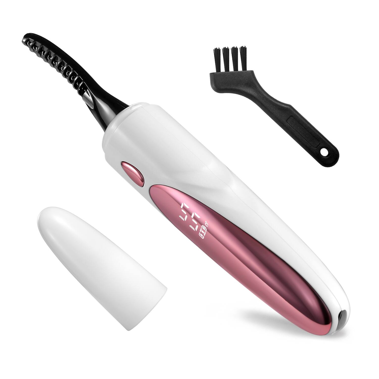 HOM - Heated Eyelash Curler - USB Rechargeable Wand-Style Lash Curler - Black