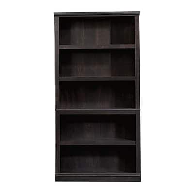 Front. Sauder - Select 70"H 5-Shelf Bookcase, Estate - Black.