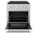 Angle. ZLINE - ZLINE 30 in. 4.2 cu. ft. Freestanding Paramount Dual Fuel Range with DuoPro Cooktop - Stain Steel/White Matte.