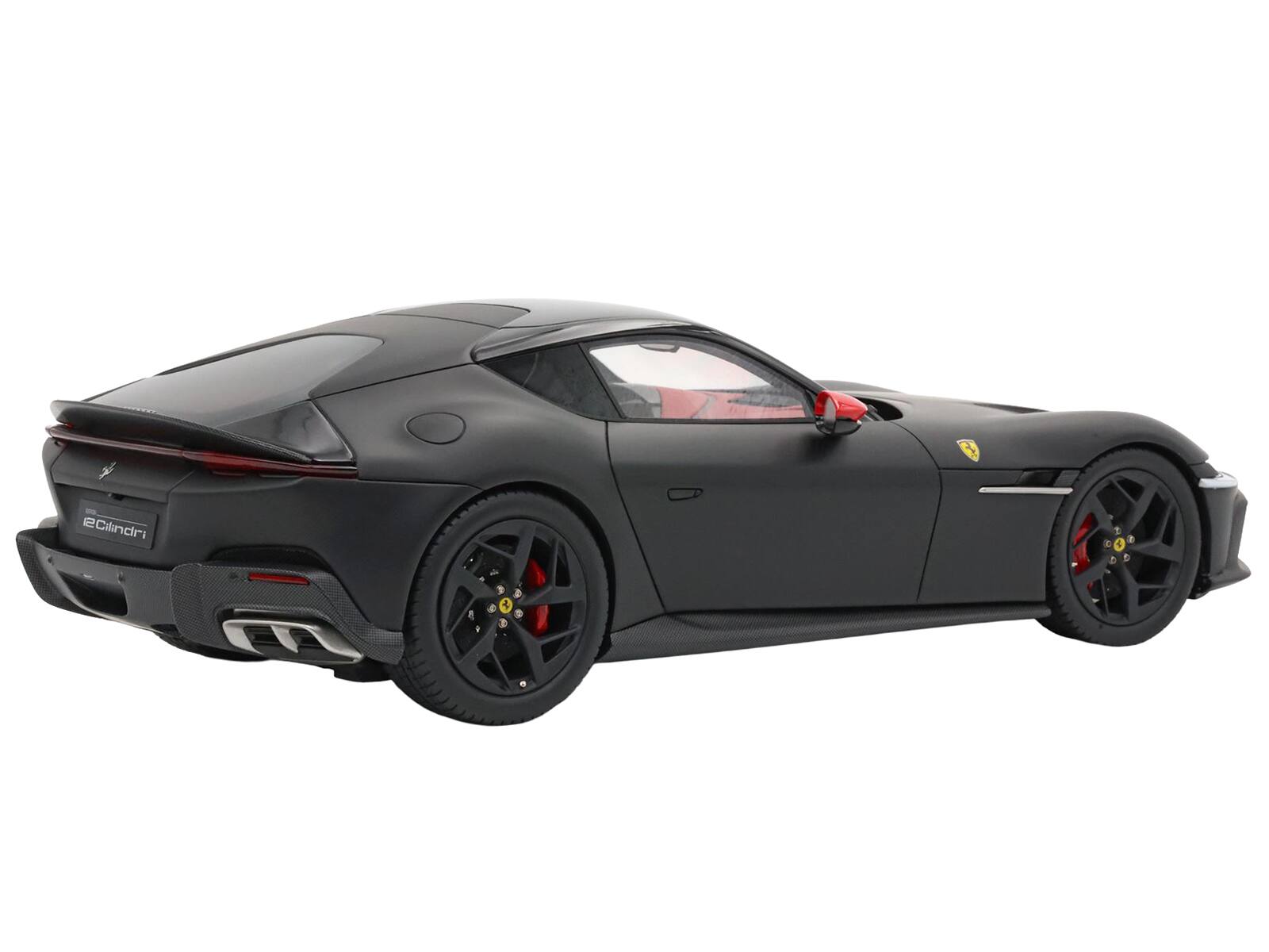 Alt View 5. BBR - Ferrari 12Cilindri with Panoramic Roof Matt Black with DISPLAY CASE Ltd Ed to 48 pieces 1/18 Model Car by BBR Models.