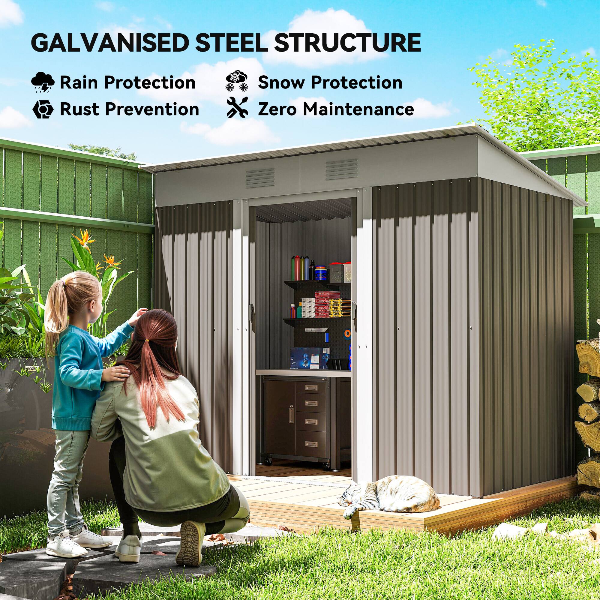 GALVANISED STEEL STRUCTURE

- Rain Protection
- Snow Protection
- Rust Prevention
- Zero Maintenance
