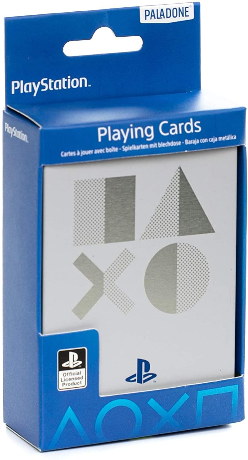 PALADONE PlayStation. Playing Cards con caja metálica (mit blechdose) - Baraja con caja metálica - Cartes à jouer avec boîte - Spielkarten mit blechdose. Licensed Product Official B TM