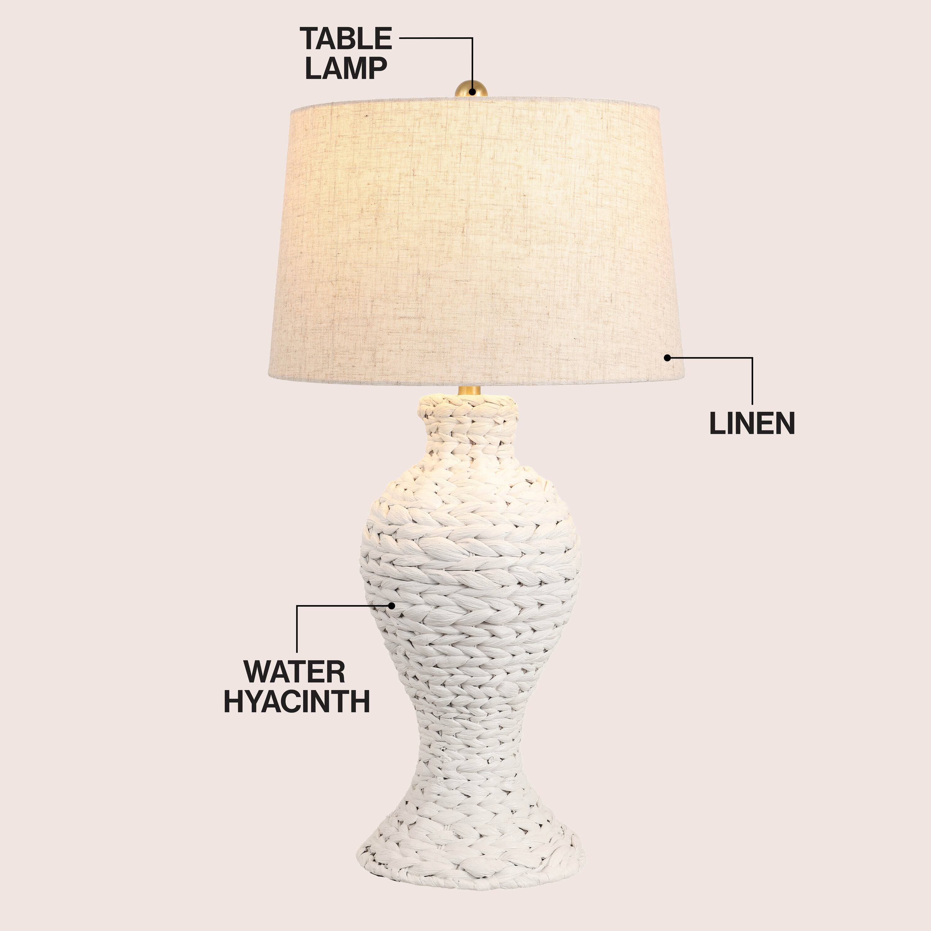 TABLE LAMP  
LINEN  
WATER HYACINTH