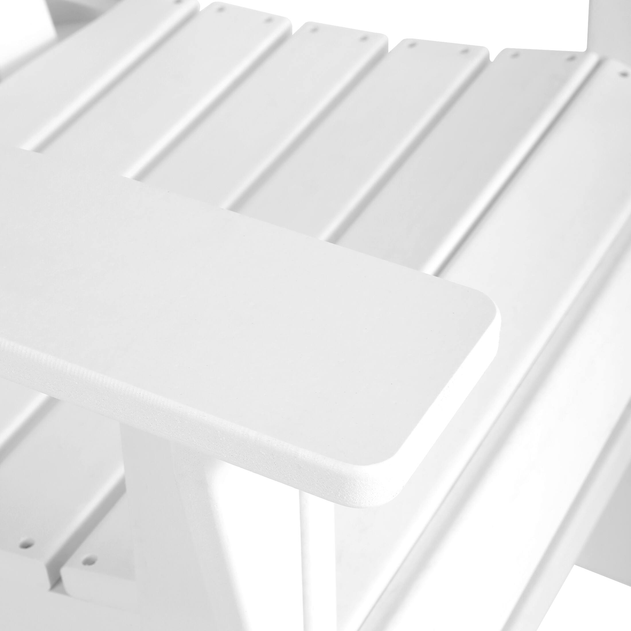 Alt View 5. WestinTrends - WestinTrends Ashore Outdoor Patio HDPE Plastic Modern Adirondack Dining Chair - White.