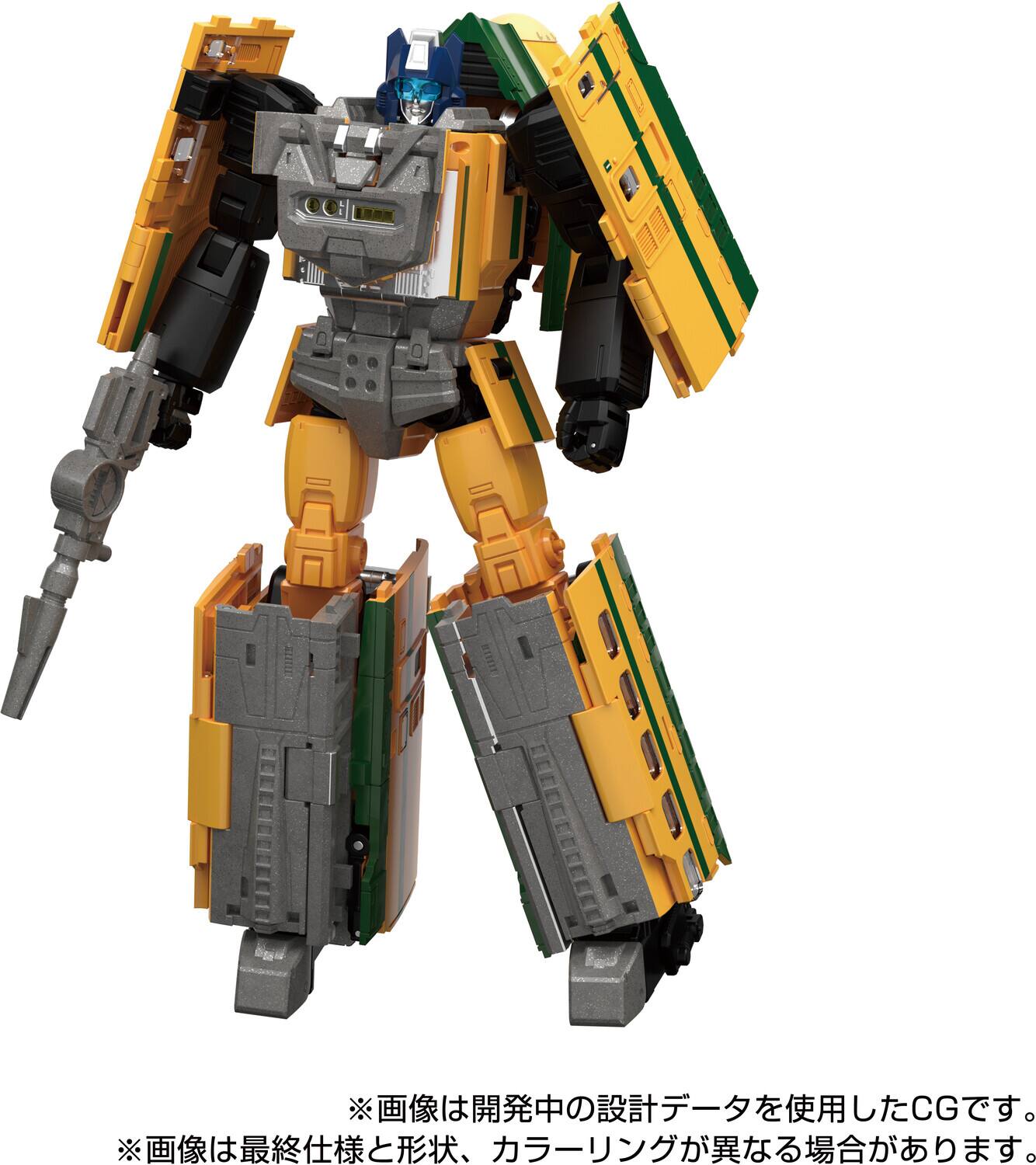 Alt View 1. Hasbro - Transformers - Takara Tomy: Masterpiece - MPG-08 Trainbot Yamabuki Converting Action Figure   - COLLECTIBLES - Multicolor.