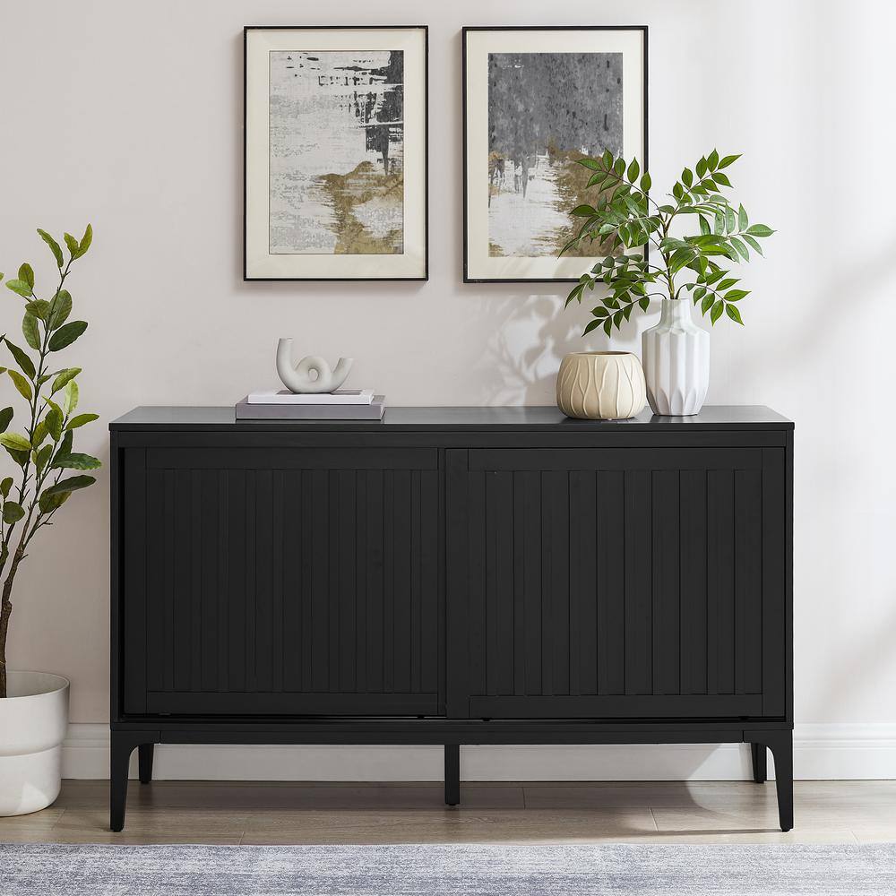 Alt View 4. Crosley Furniture - Asher Sideboard - Matte Black.
